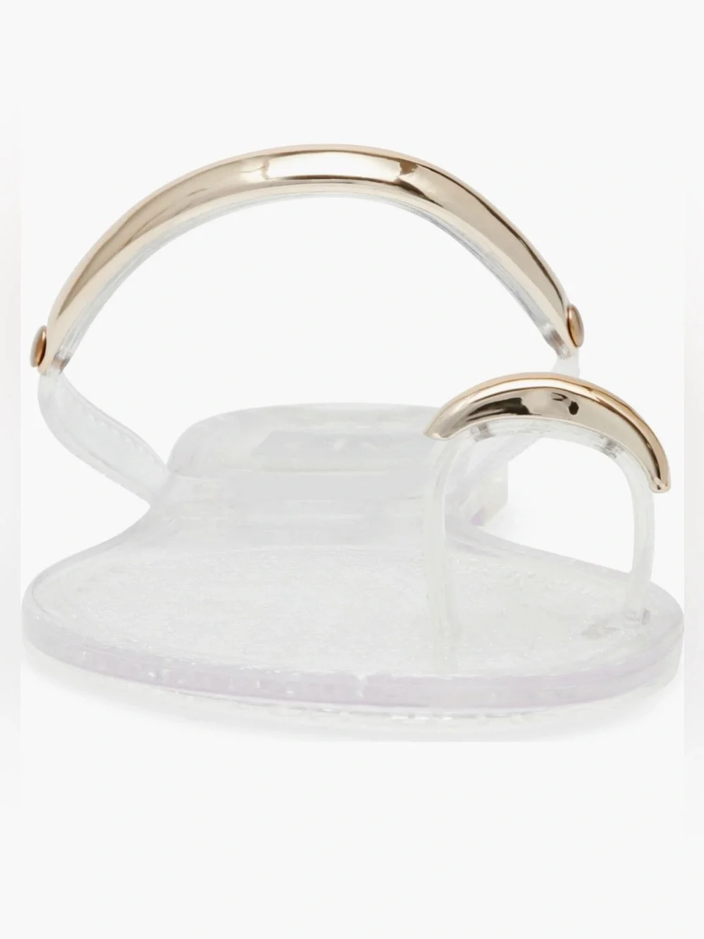 DV by Dolce Vita Clear Jelly Toe-Ring Sandals with Gold Accents